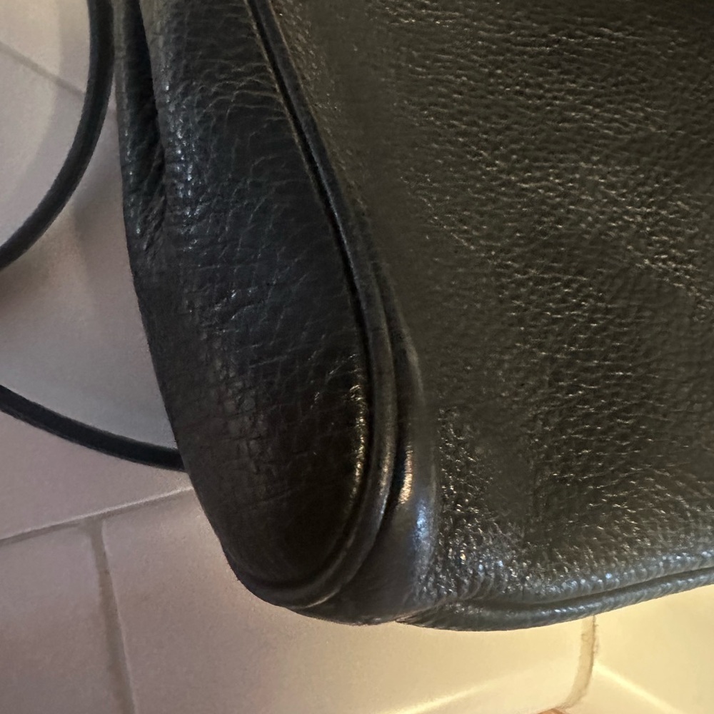 Coach Pebbled Black Leather Crossbody Bag - Picture 6 of 9